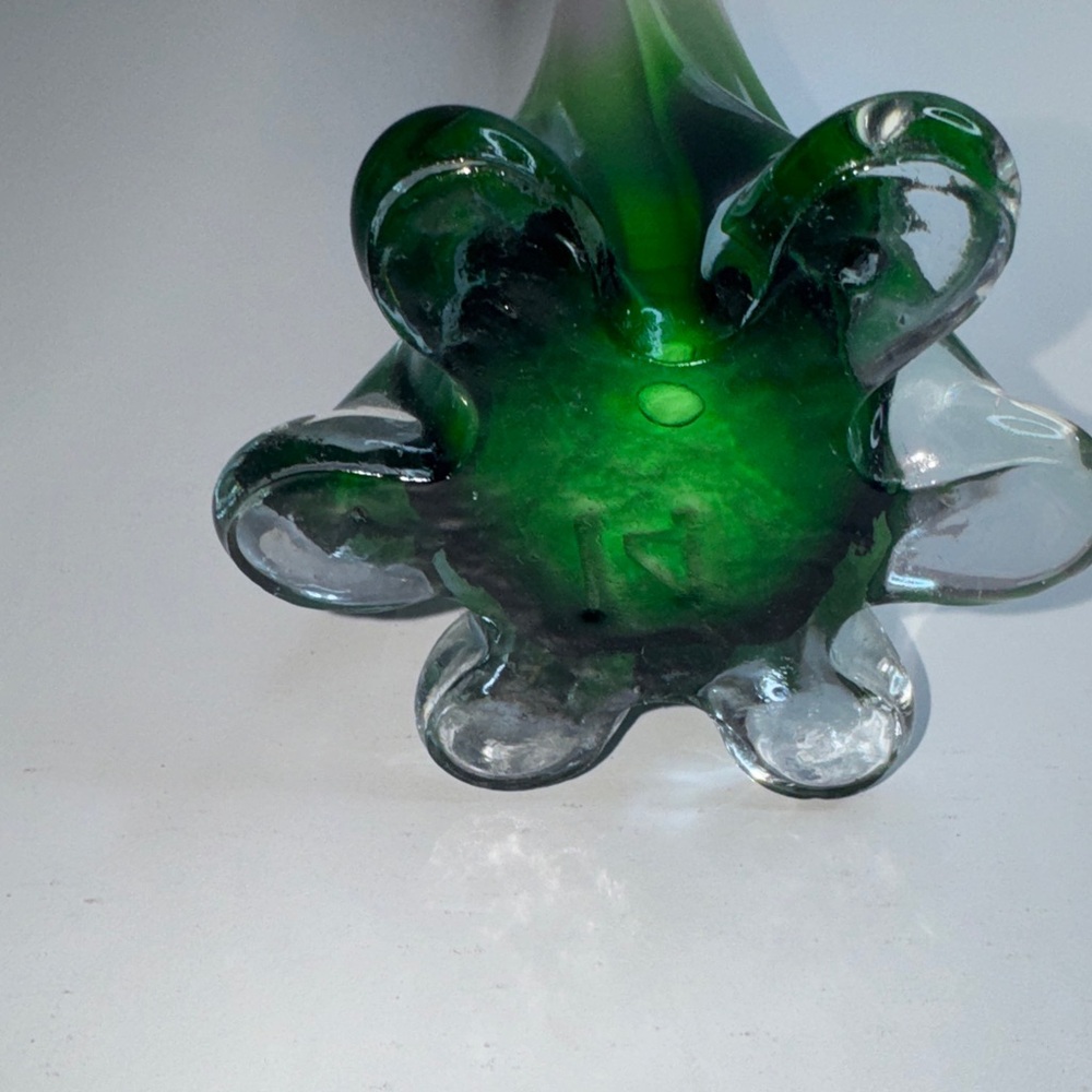 Vintage Style Jack in the Pulpit Art Glass Vase Calla
Lily Purple Green - Picture 6 of 17